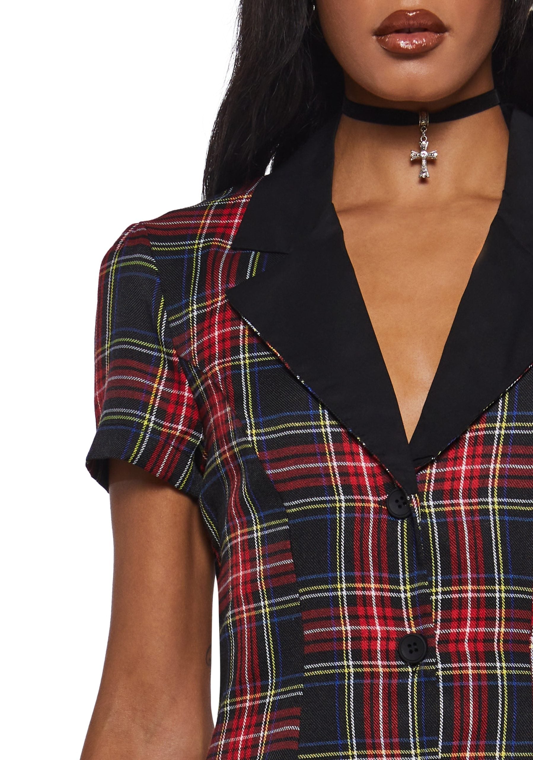 Devil You Don’t Exist Plaid Dress