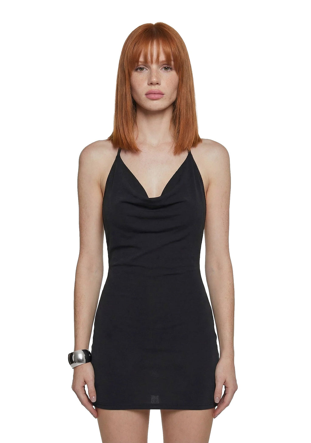 Ego Cowl Knit Mini Dress