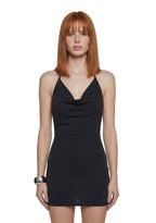 Ego Cowl Knit Mini Dress