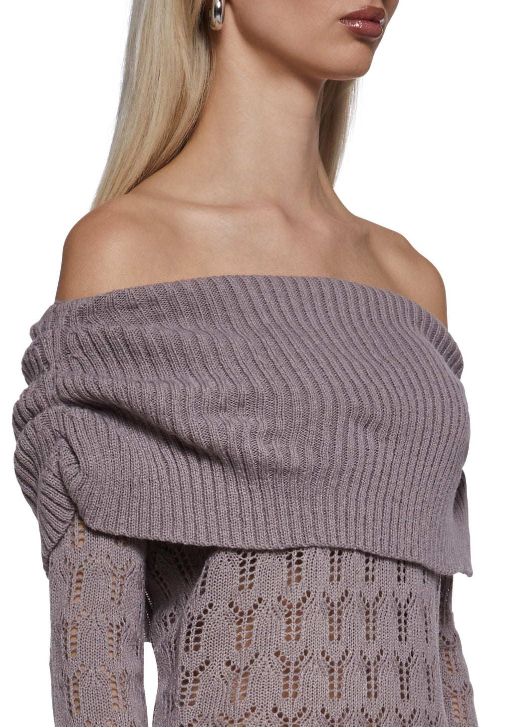 Flirty Tease Off The Shoulder Sweater
