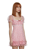 Romantic Words Babydoll Dress – Pink