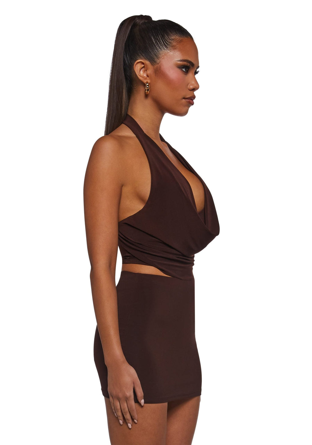 Chart Topper Skirt Set – Brown