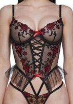 Blossom Beauty Peplum Lingerie Set