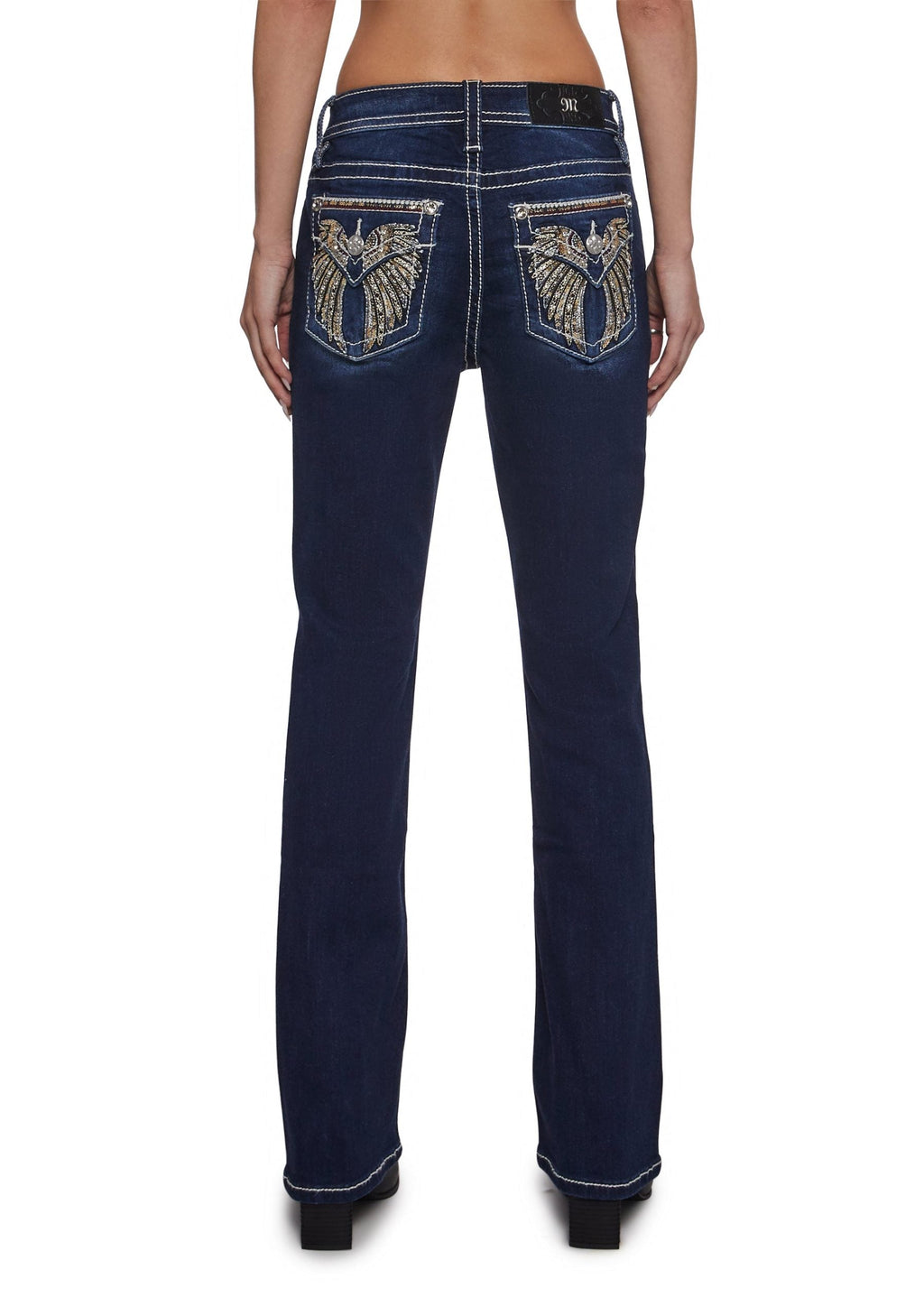 30″ Mid Rise Boot Cut Jeans