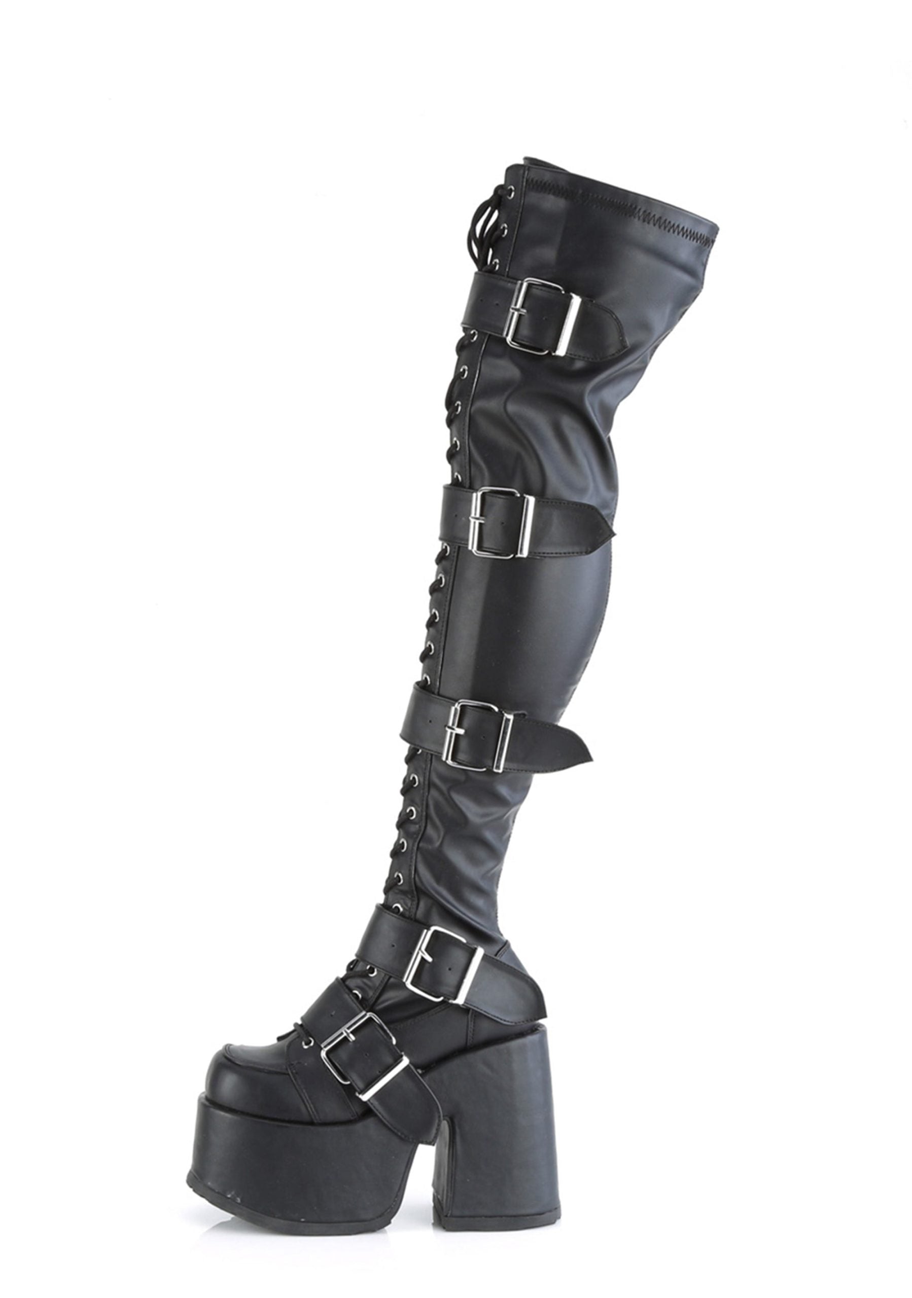 Camel-305 Platfform Thigh High Boots