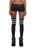 Aura Vibes Studded Mini Shorts