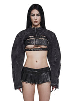 XTC Denim Choker Jacket – Black