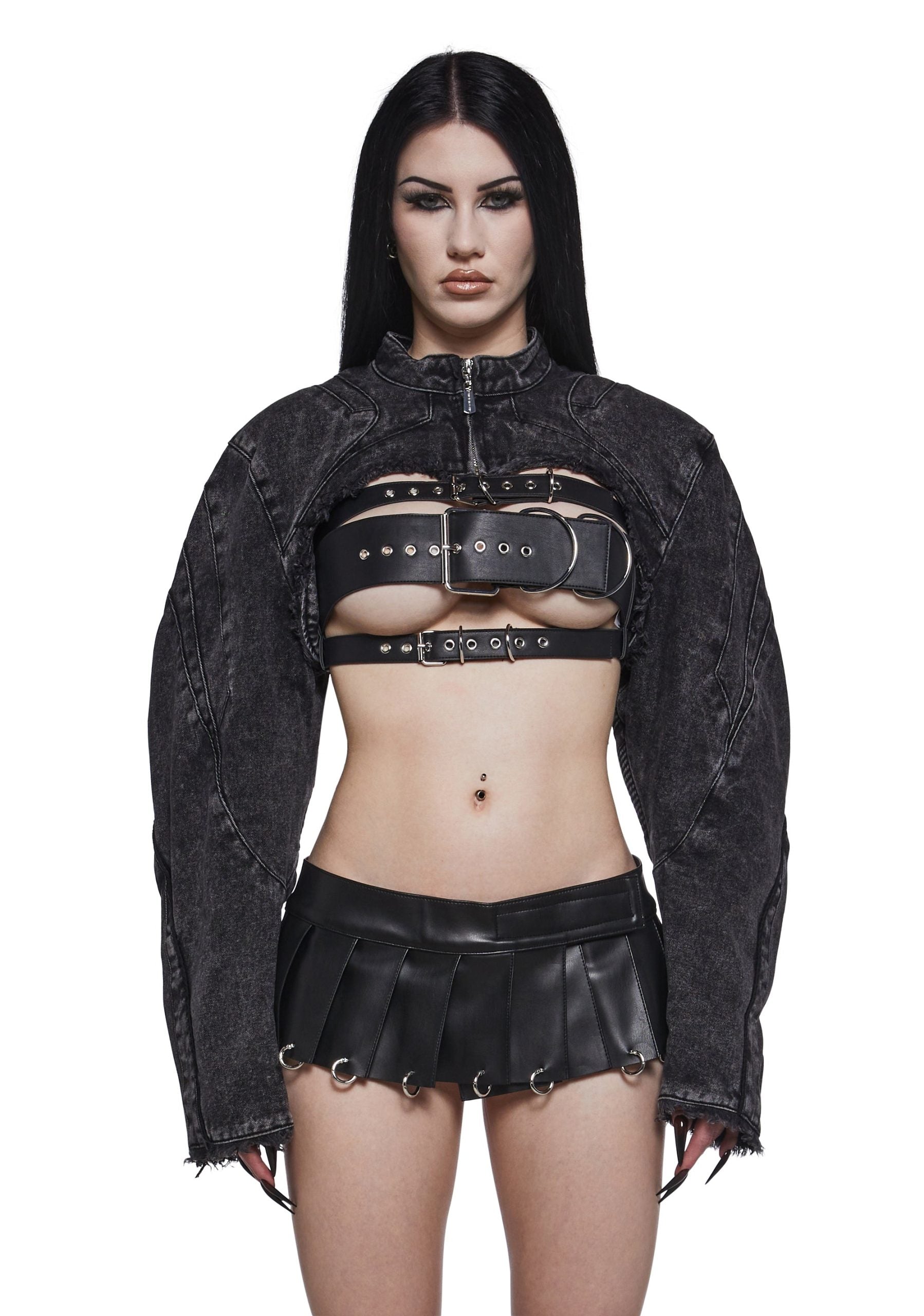 XTC Denim Choker Jacket – Black