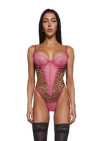 Animal Instincts Sheer Mesh Teddy