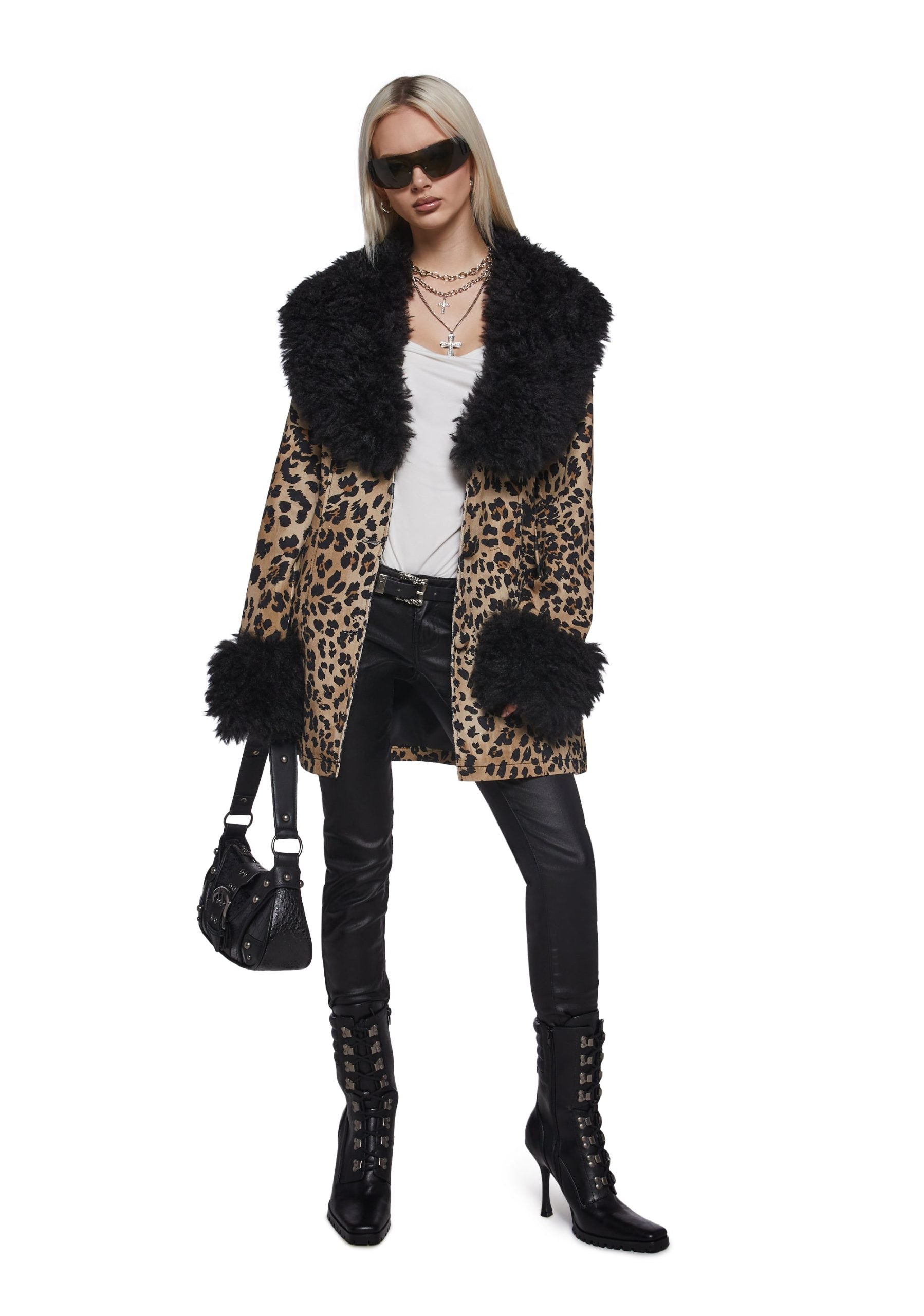 Champagne Showers Leopard Coat
