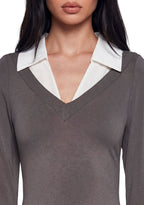 Eleanor Collared Long Sleeve Top