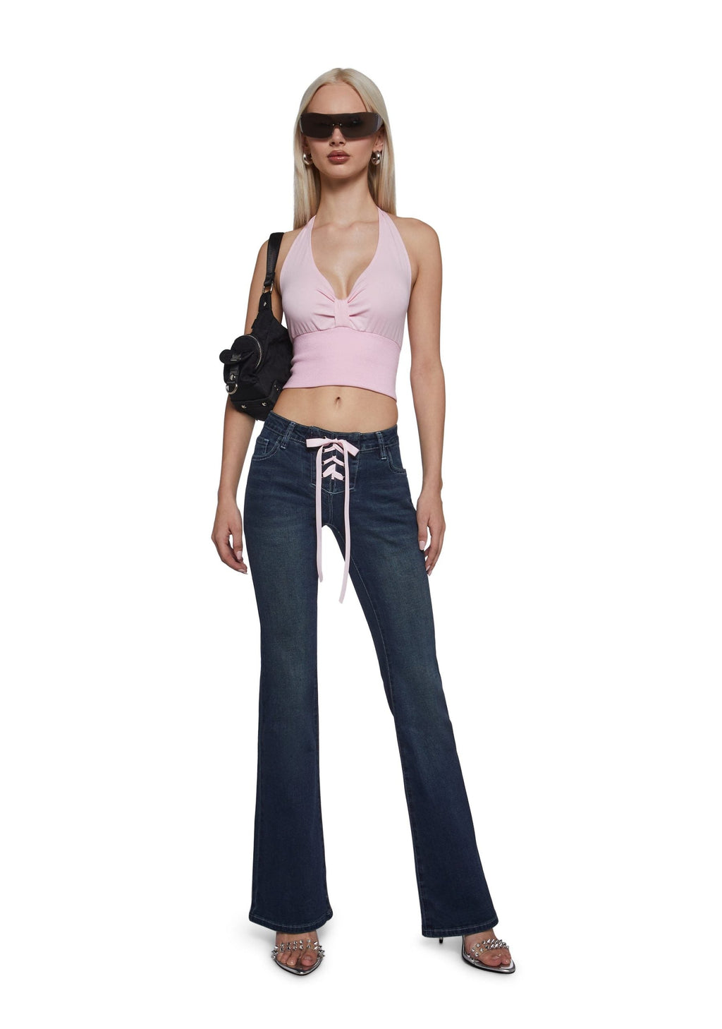 Talia Low Rise Jeans – Lace Up
