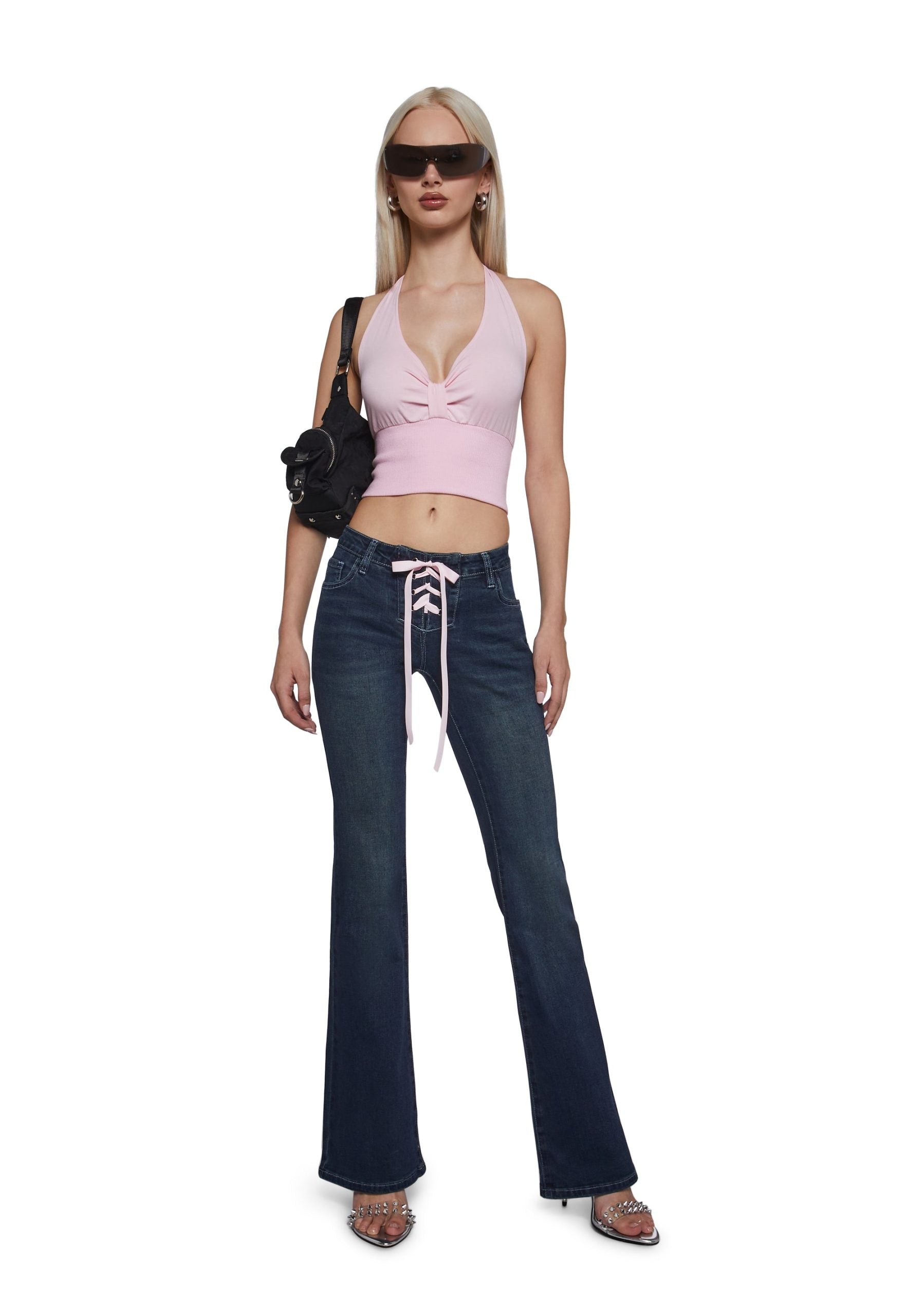 Talia Low Rise Jeans – Lace Up