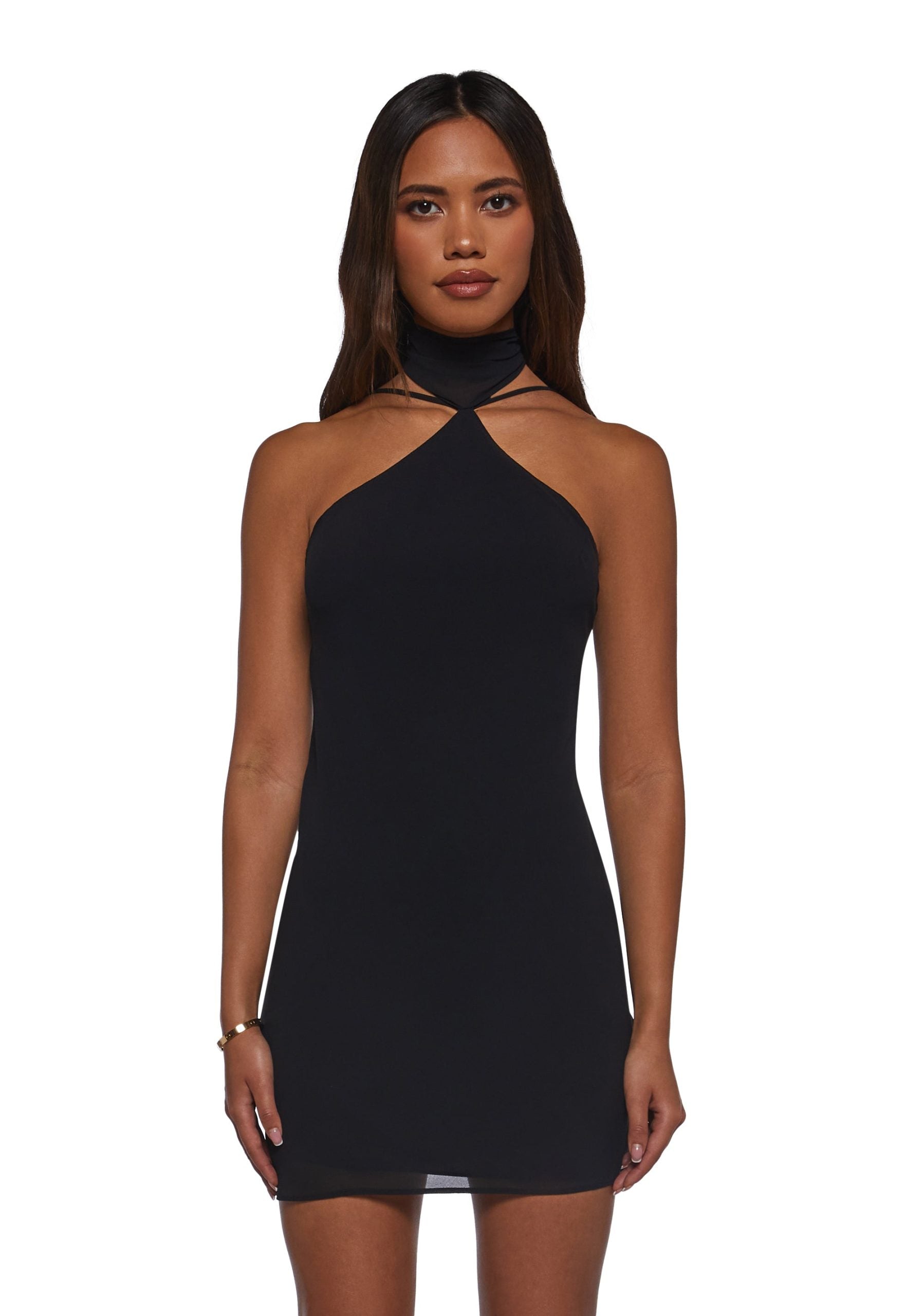 Latest Nightspot Halter Dress – Black