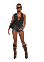 Power Play Halter Bodysuit