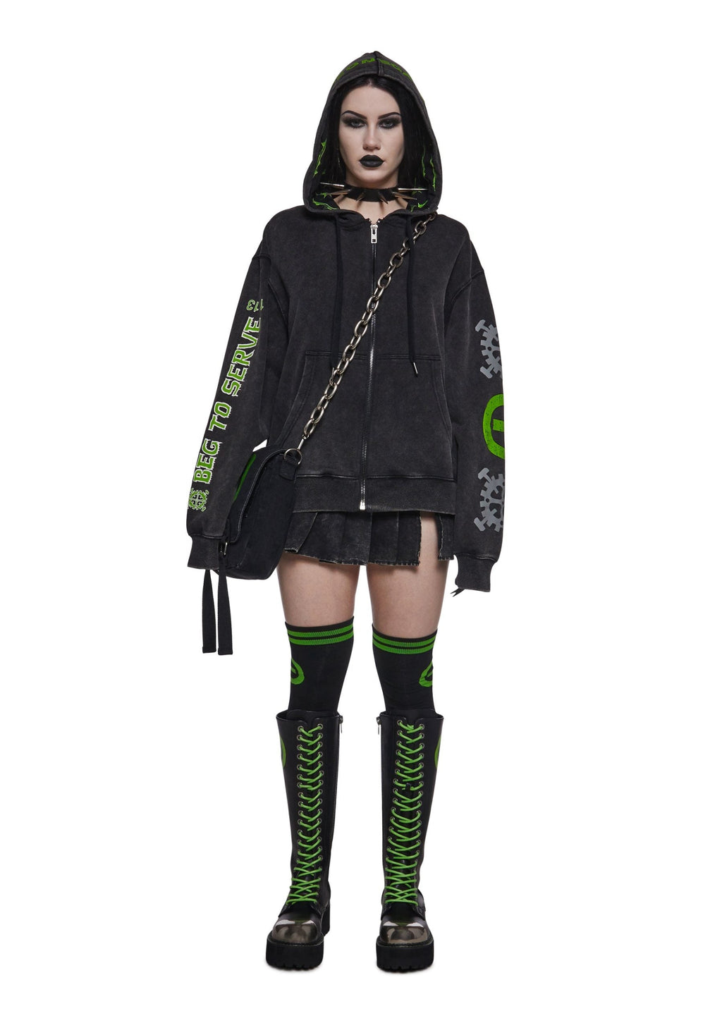 Black No.1 Washed Hoodie