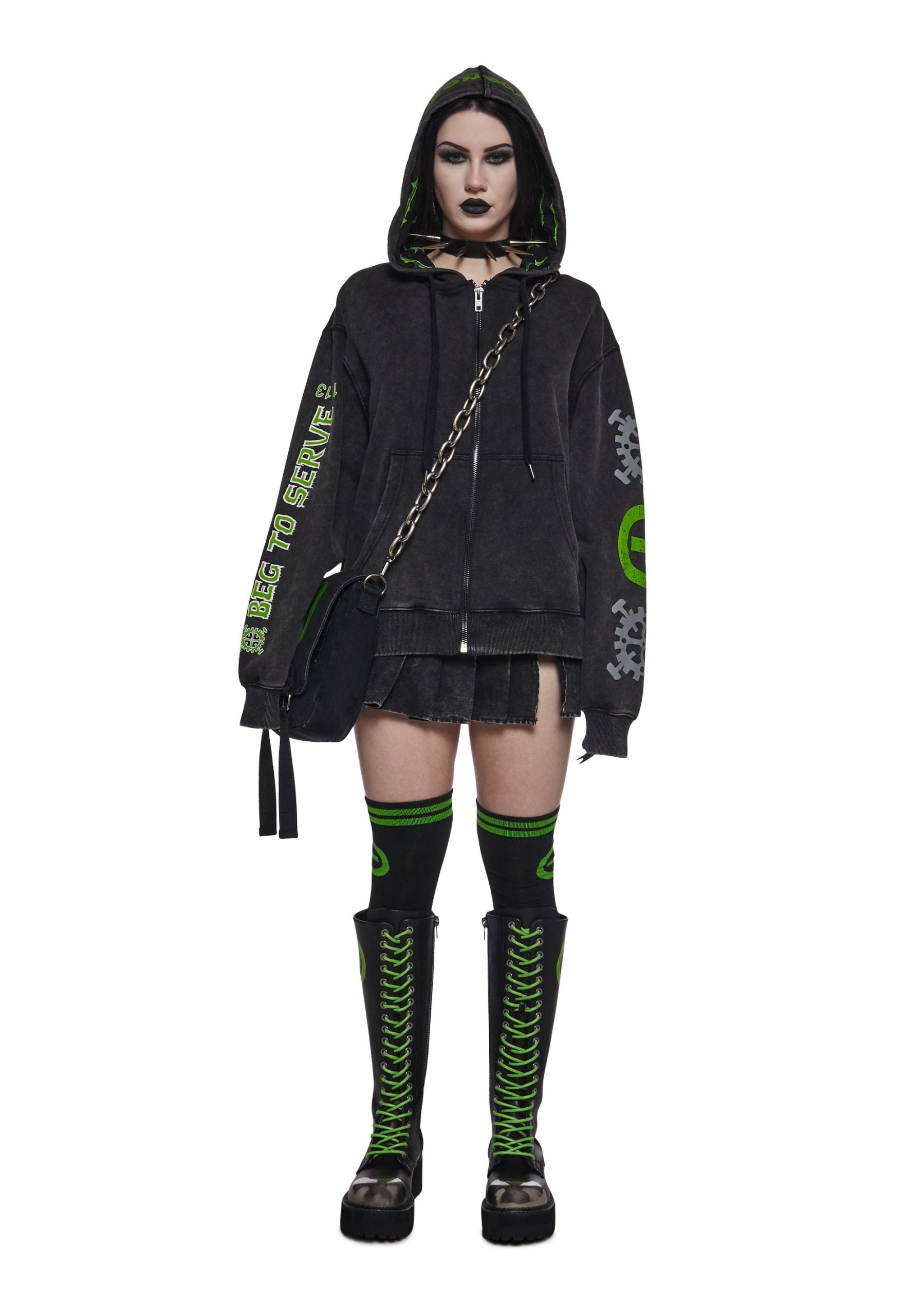 Black No.1 Washed Hoodie