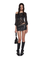 Gothic Glam Off-Shoulder Lace Top