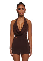 Chart Topper Skirt Set – Brown