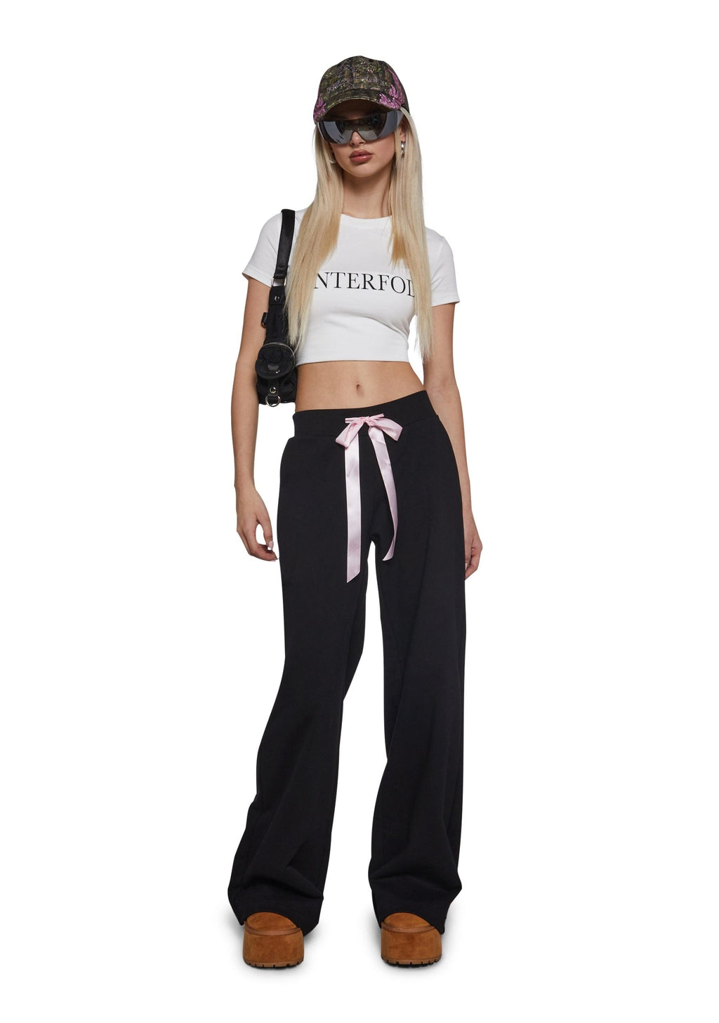 Soft Romance Lacing Bow Sweat Pants