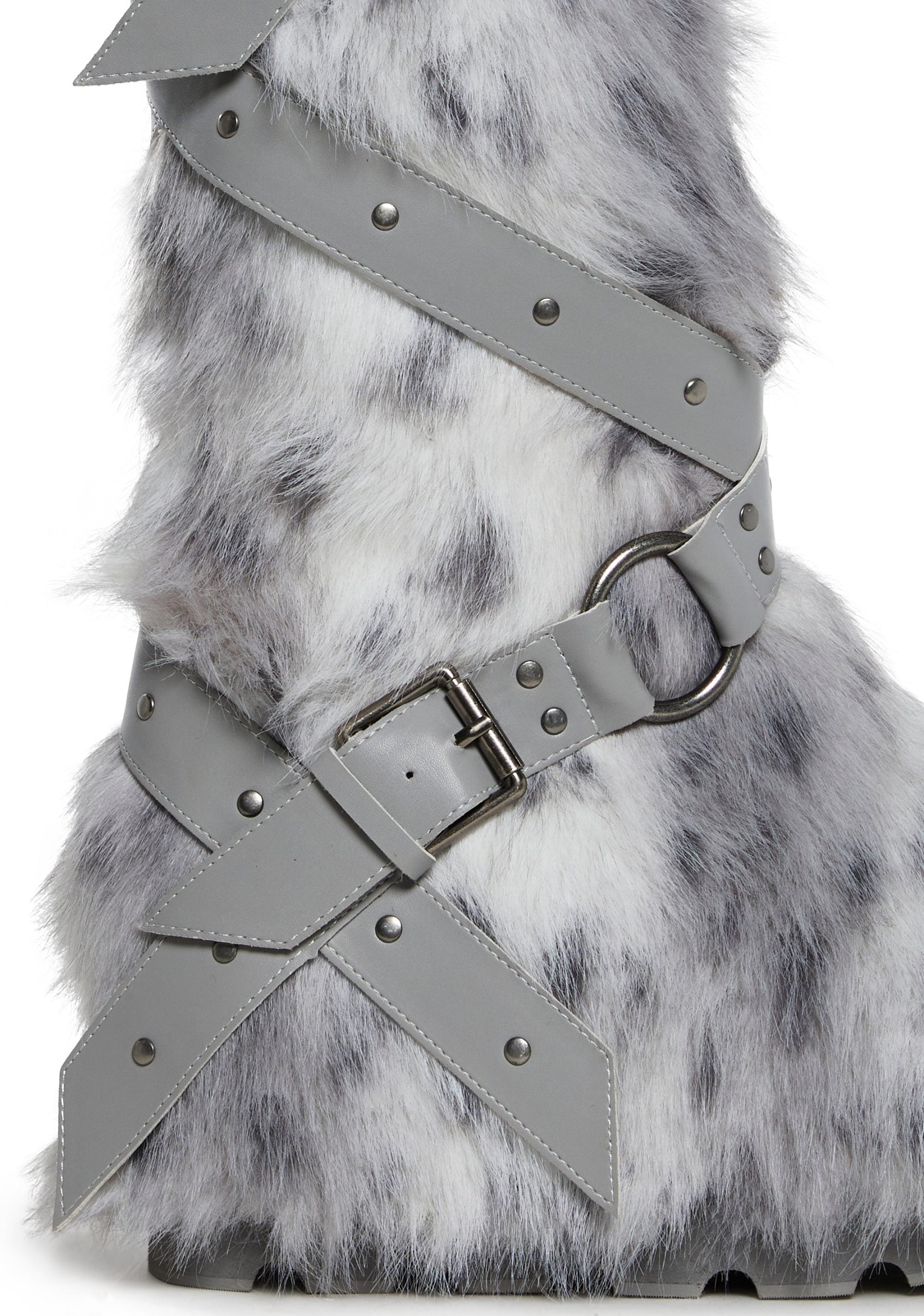 Wild Instincts Faux Fur Boots – White