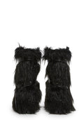 Low Wild Instincts Faux Fur Combat Boots – Black