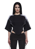 Team Player Corset T-Shirt – Black Washed