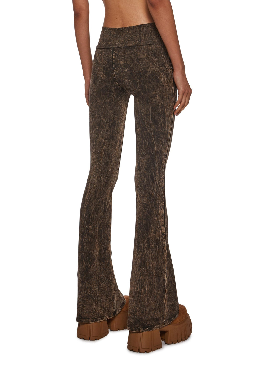 Synth Ideology Flared Pants – Brown