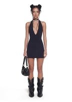 Solana Bodycon Mini Dress – Black