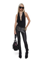Celeb Status Halter Top – Black