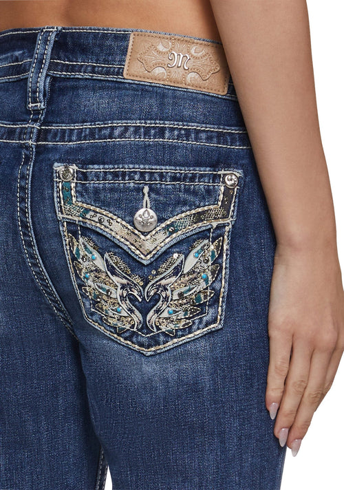 30″ Mid Rise Denim Boot Jeans