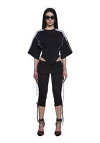 Team Player Corset T-Shirt – Black Washed