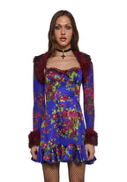 Floral Velvet Shrug