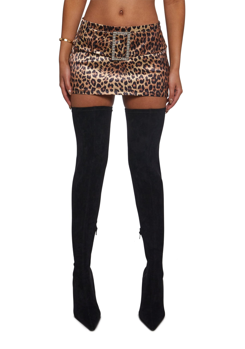 Secret Sigh Leopard Satin Skort