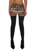 Secret Sigh Leopard Satin Skort