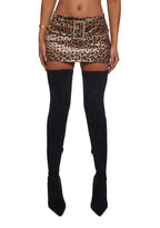 Secret Sigh Leopard Satin Skort