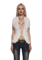 Roared Up Faux Fur Top