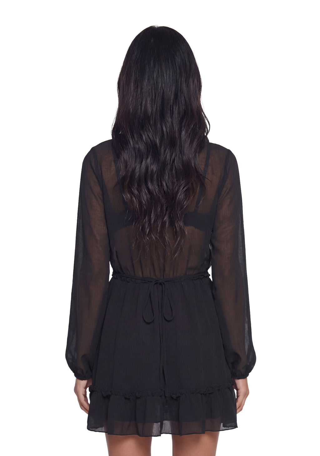 Sunset Chaser Babydoll Dress – Black