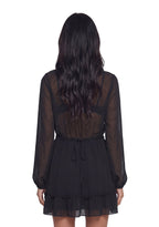 Sunset Chaser Babydoll Dress – Black
