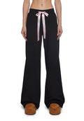 Soft Romance Lacing Bow Sweat Pants