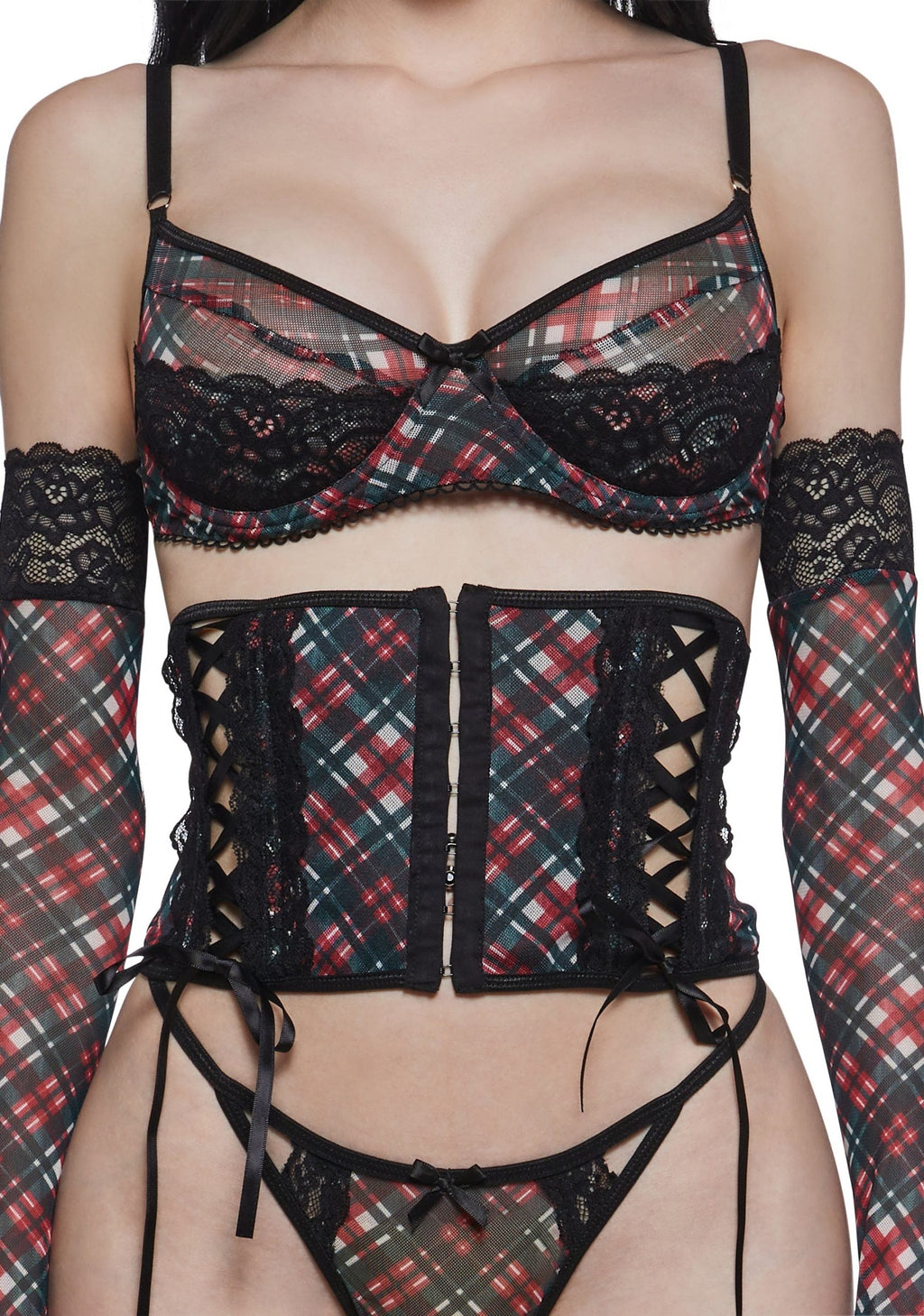 Plaid For You Lingerie Set