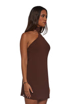 Latest Nightspot Halter Dress – Brown