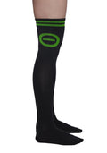 Creepy Green Light Thigh High Socks