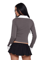 Eleanor Collared Long Sleeve Top