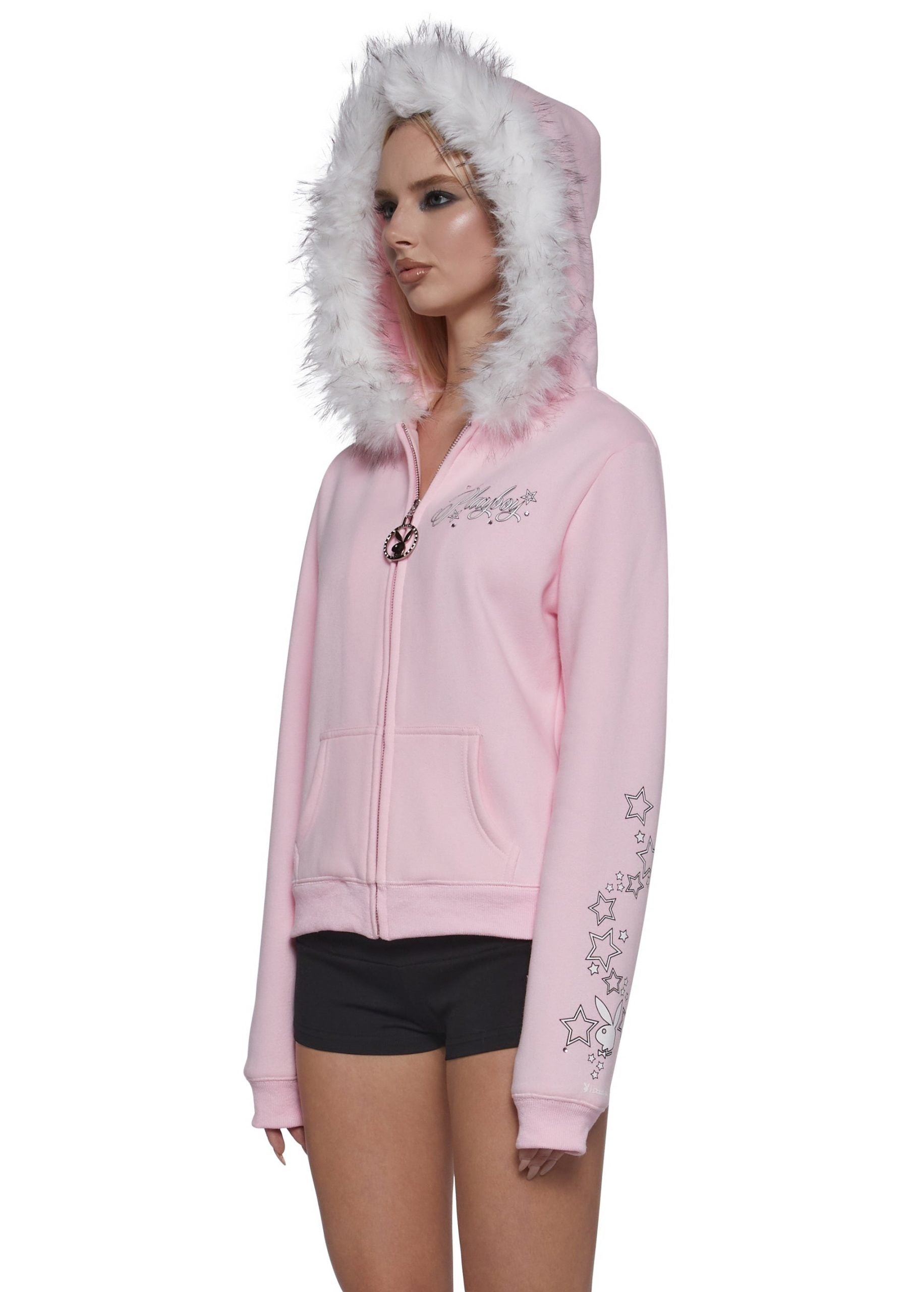 Faux Fur Trimmed Hoodie