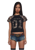 Camo Raglan Tee – Black