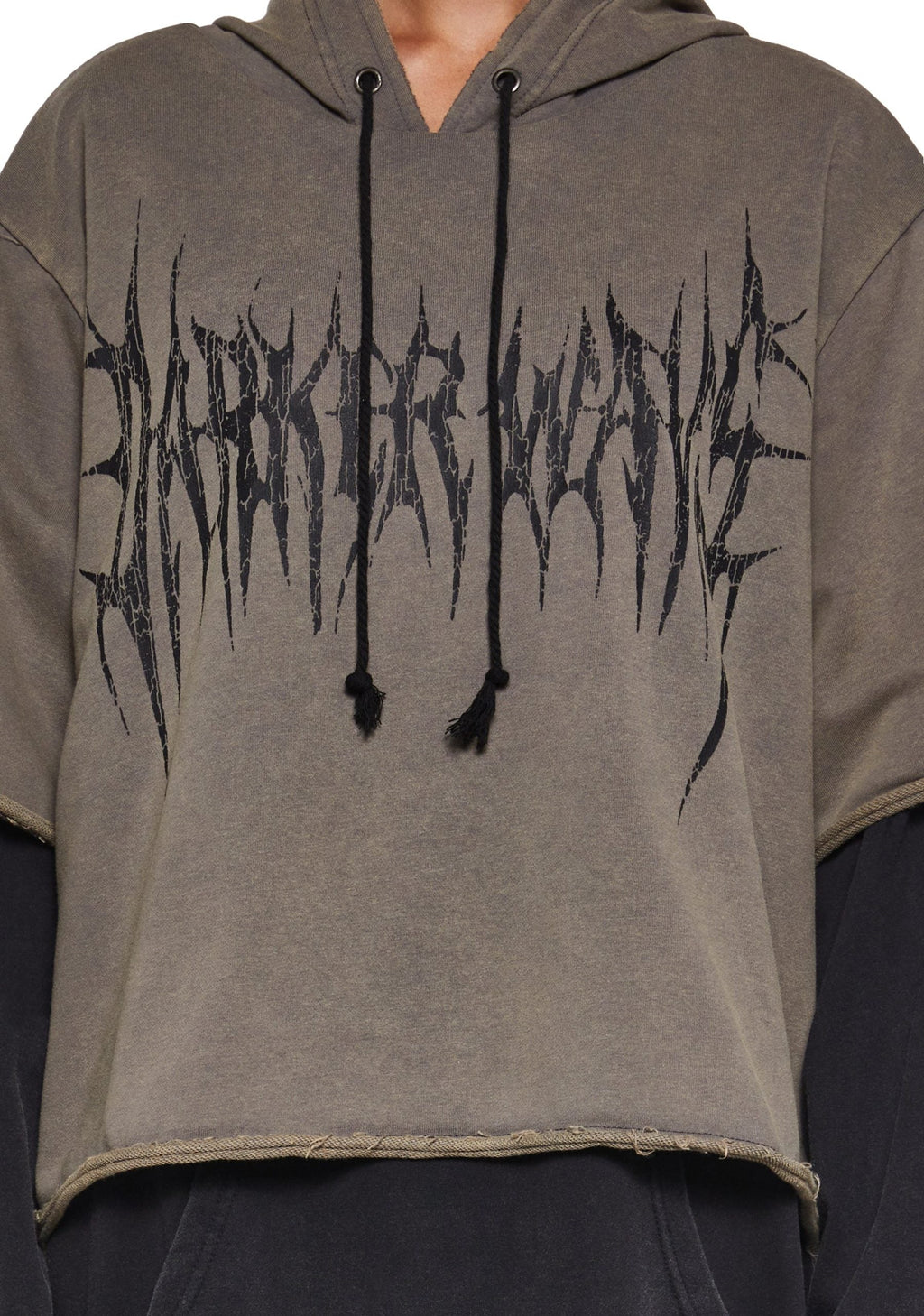 Warp Layered Pullover Hoodie