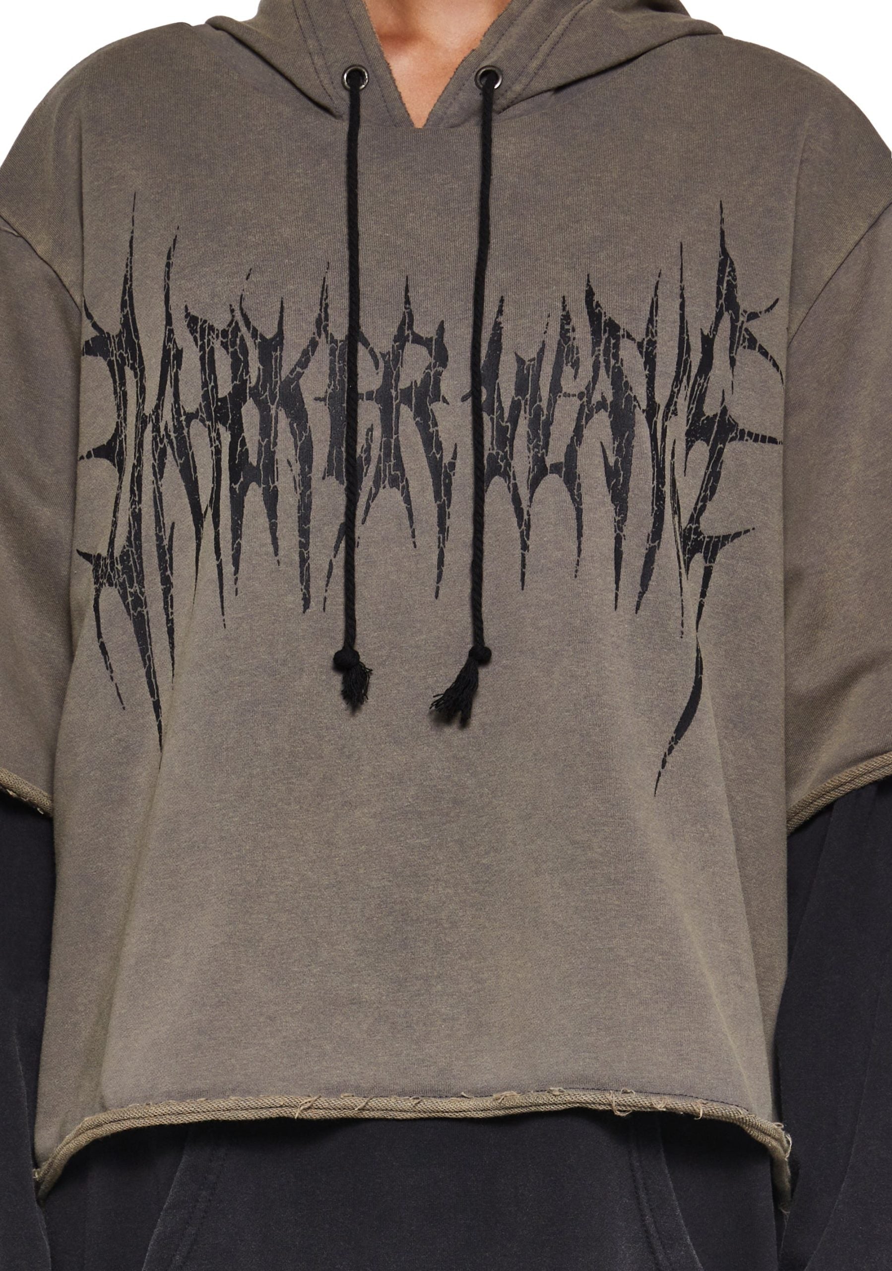 Warp Layered Pullover Hoodie