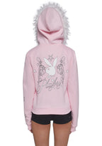 Faux Fur Trimmed Hoodie