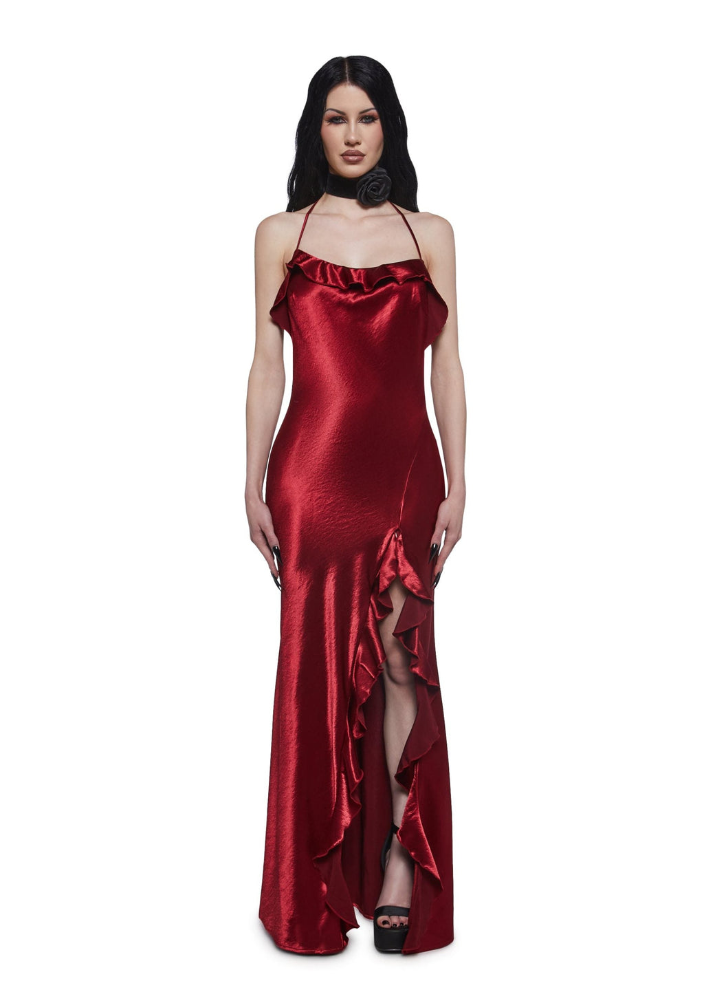 Envy Appeal Satin Maxi Dress
